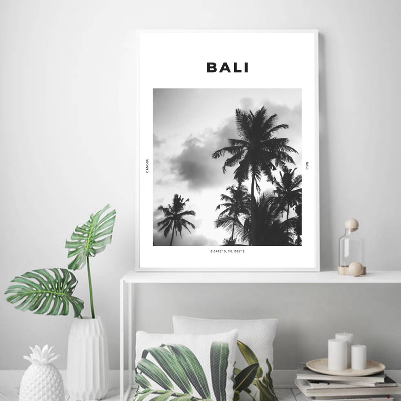 발리 여행 프린트 블랙 화이트 사진 포스터 월 아트 좌 - Photography Bali 리뷰 및 가격
