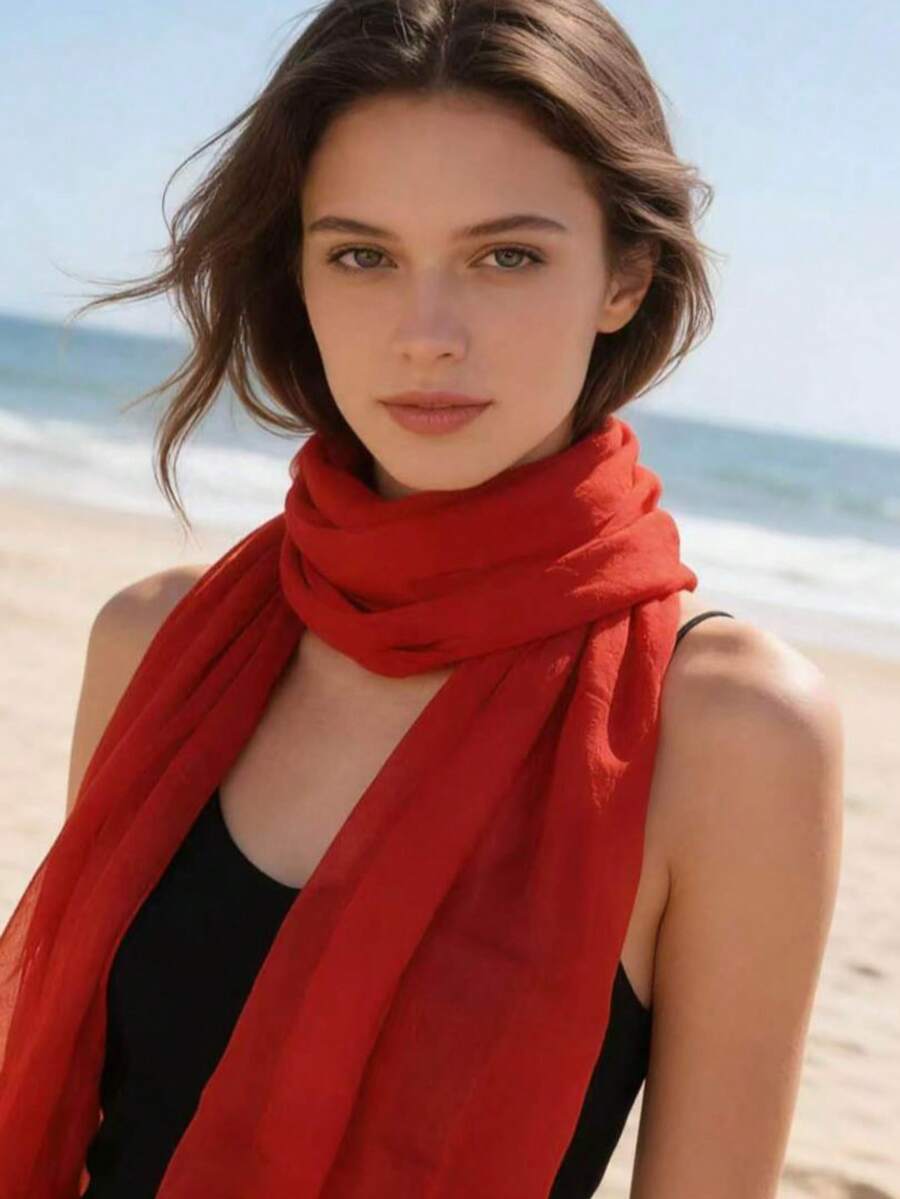 가벼운 발리 시폰 단색 캐주얼 폴리에스터 스카프 여름용 - Photography Bali 리뷰 및 가격