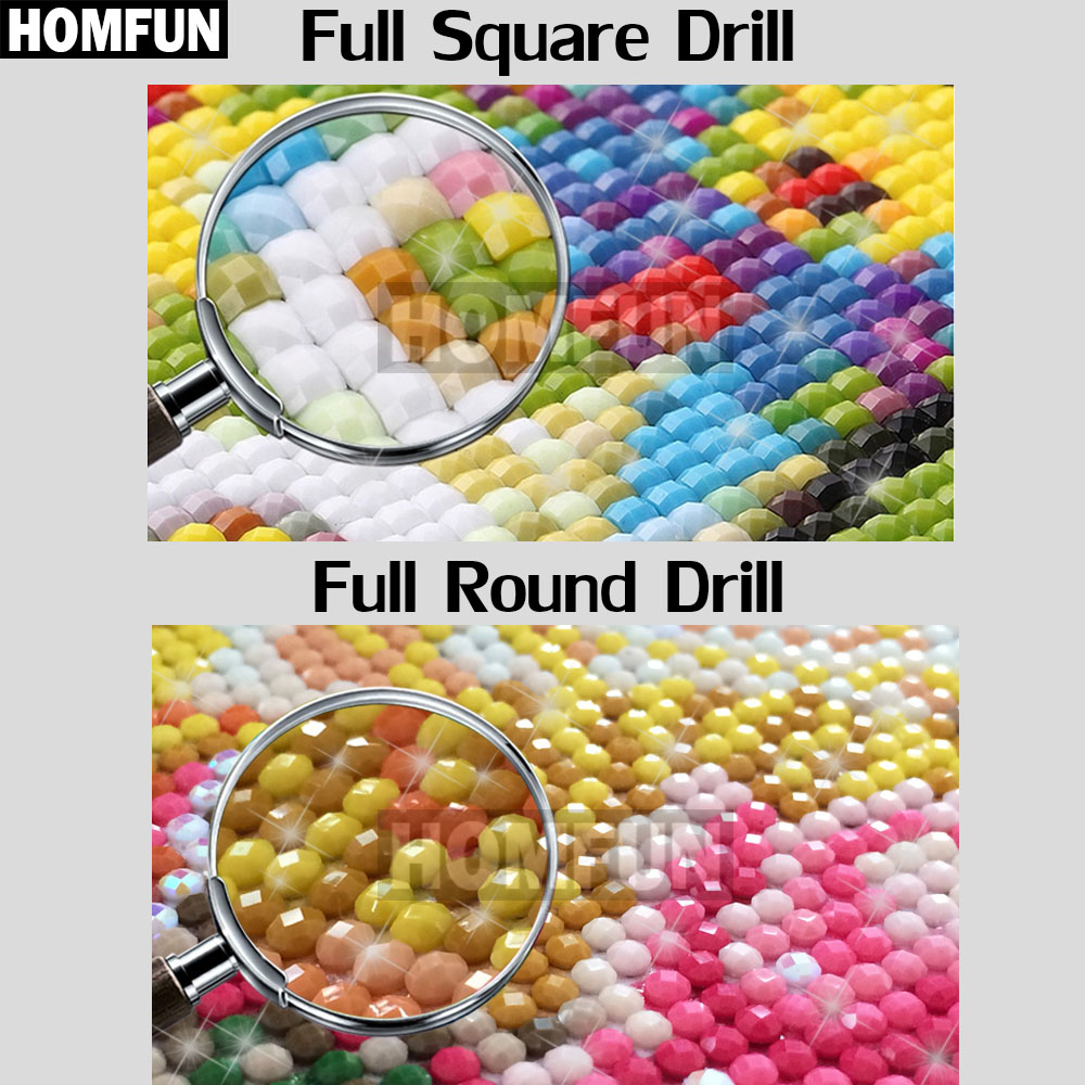 HOMFUN 5D DIY 다이아몬드 페인팅 